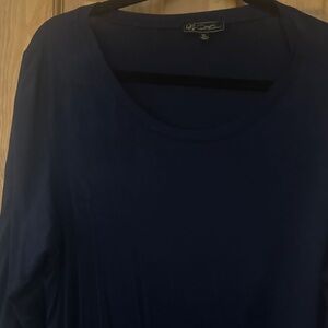 DG2 by Diane Gilman Deep Blue Long Sleeve Top